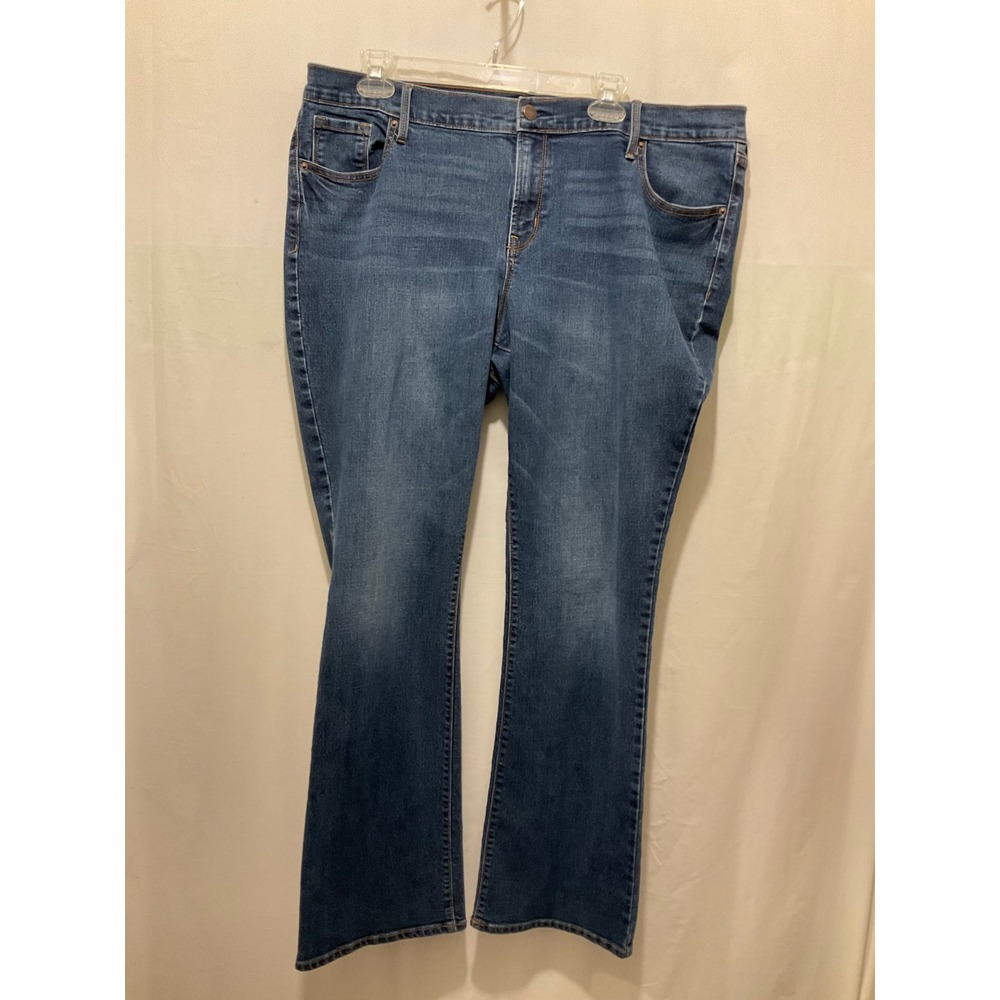 Old Navy Womens Blue Medium Wash Stretch Bootcut Denim Jeans Size 18 Regular